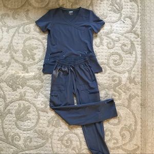 Charcoal gray scrub star scrubs